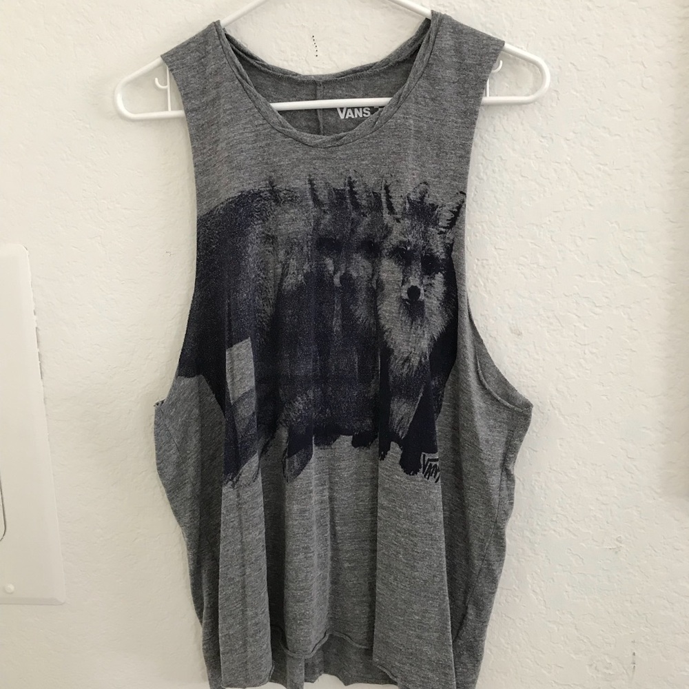Vans grey muscle tank